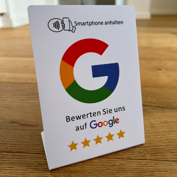 NFC-Aufsteller: Mehr Google-Bewertungen in nur 5 Sekunden