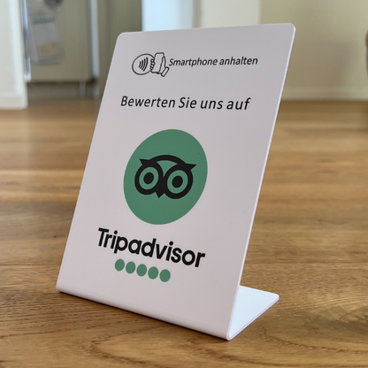 Tripadvisor NFC-Aufsteller: Mehr Bewertungen in nur 5 Sekunden