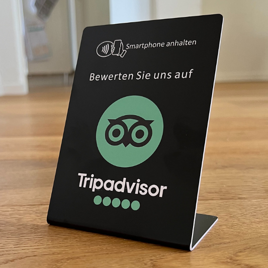 Tripadvisor NFC-Aufsteller: Mehr Bewertungen in nur 5 Sekunden